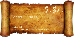 Tercsi Zsolt névjegykártya